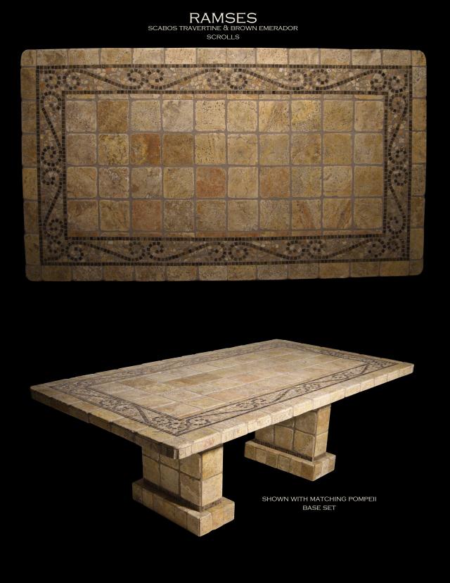 Mosaic Stone Table Tops